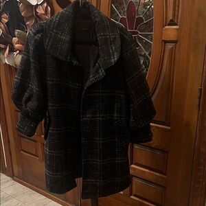 Hazel Anthropologie plaid coat